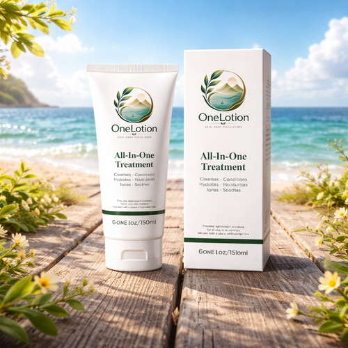 One Lotion - All-in-one shower skin care treatment for face, body, hair and scalp