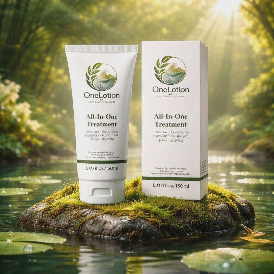 One Lotion - All-in-one shower skin care treatment for face, body, hair and scalp
